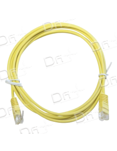 Cordon Patch Téléphonique 1 Paire UTP Jaune 0,50m - C45UY05 - dfiplus