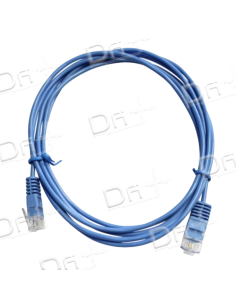 Cordon Patch Téléphonique 2 PaireS UTP Bleu 1m - C45U2B1 - dfiplus