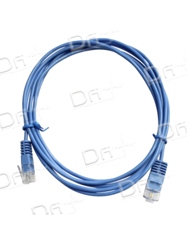 Cordon Patch Téléphonique 2 PaireS UTP Bleu 1m - C45U2B1 - dfiplus