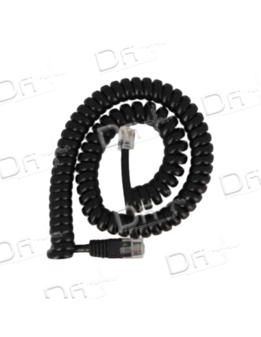 Cordon Combiné RJ9-RJ45  3&3Cm Noir 1,5m - CC94533N15 - dfiplus
