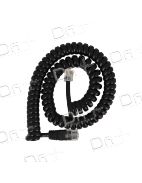 Cordon Combiné RJ9-RJ45  3&3Cm Noir 1,5m - CC94533N15 - dfiplus