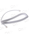 Cordon Combiné RJ9 3&12Cm Blanc 1m - CC9312B1 - dfiplus