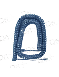 Cordon Combiné RJ9 3&12Cm Blue Anthracite 1m - CC9312BA1 - dfiplus