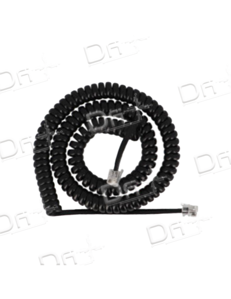 Cordon Combiné RJ9 3&12Cm Noir 1m - CC9312N1 - dfiplus Cordon Combiné RJ9 3&12Cm Noir 1m - CC9312N1 - dfiplus