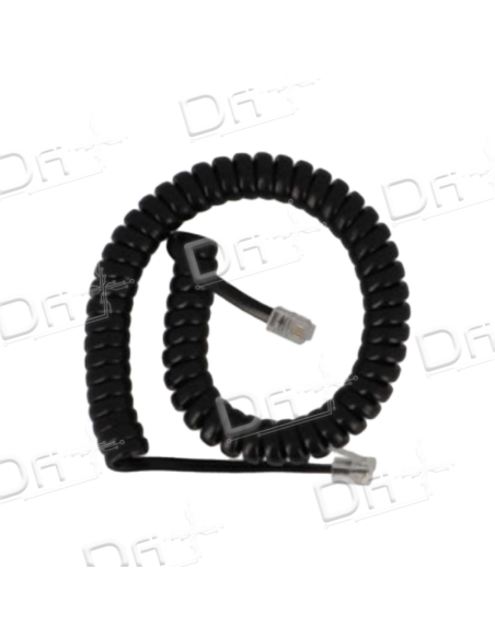Cordon Combiné RJ9 3&25Cm Noir 1m - CC9325N1 - dfiplus Cordon Combiné RJ9 3&25Cm Noir 1m - CC9325N1 - dfiplus