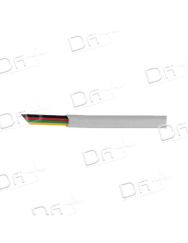 Câble plat téléphonique 4 conducteurs Blanc - CM4PVCB - dfiplus