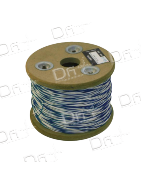 Jarretière L820 5-10 2 Conducteurs Blanc - Bleu 100m - dfiplus