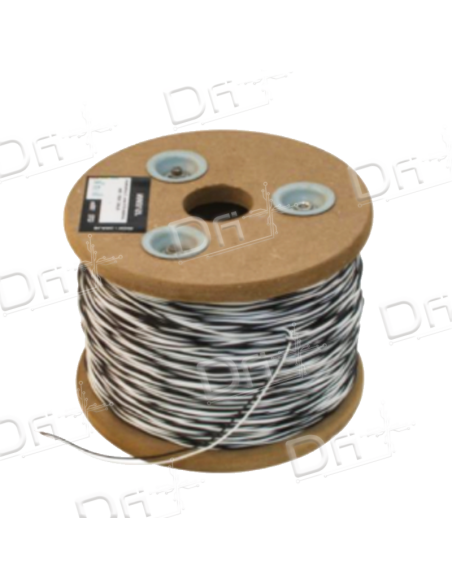 Jarretière L820 5-10 2 Conducteurs Blanc - Noir 1000m - dfiplus