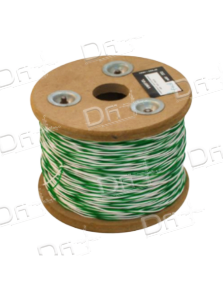 Jarretière L820 5-10 2 Conducteurs Blanc - Vert 100m - dfiplus