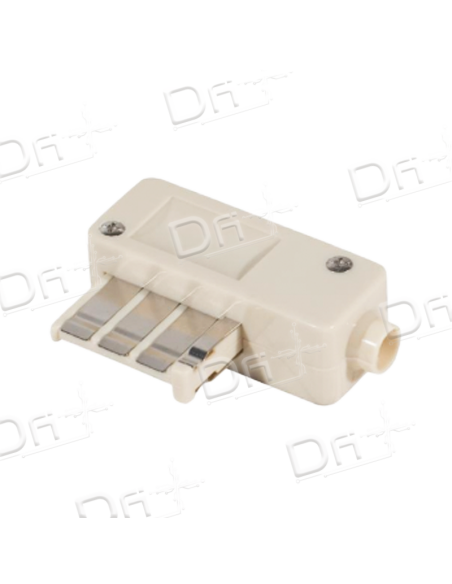 Fiche mâle 8 plots en T - FM8TC - dfiplus