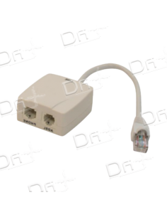 Filtre ADSL RJ45 vers RJ12 & RJ45 - FADSL1245 - dfiplus