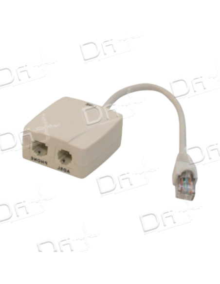 Filtre ADSL RJ45 vers RJ12 & RJ45 - FADSL1245 - dfiplus