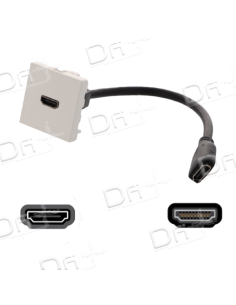 Face avant 45x45 45 HDMI 20cm Femelle - Femelle - F45HDMC - dfiplus