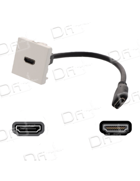 Face avant 45x45 45 HDMI 20cm Femelle - Femelle - F45HDMC - dfiplus