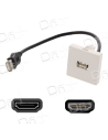 Face avant 45x45 USB 20cm Femelle - Femelle - F45USBC - dfiplus