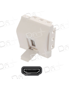 Face avant 45x45 USB Femelle - Femelle - F45USB - dfiplus