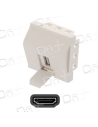 Face avant 45x45 USB Femelle - Femelle - F45USB - dfiplus