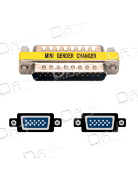 Changeur de genre DB15 Mâle - Mâle - DB25MM - dfiplus