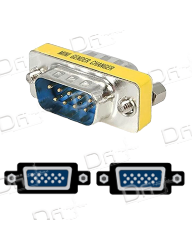 Changeur de genre DB9 Mâle - Mâle - DB9MM - dfiplus