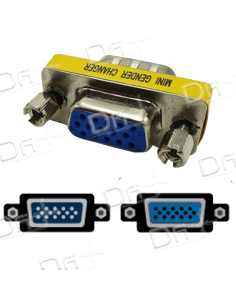 Changeur de genre HD15 VGA Mâle - Femelle - HD15VGAMF - dfiplus