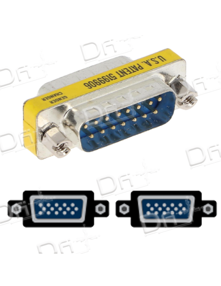 Changeur de genre DB15 Mâle - Mâle - DB15MM - dfiplus Changeur de genre DB15 Mâle - Mâle - DB15MM - dfiplus