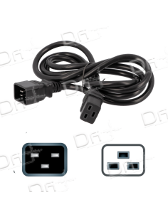 Rallonge C19 - C20 Noir 1,8m - RC19C20N - dfiplus