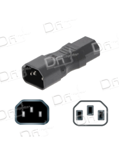 Adaptateur C14 - C13 Noir - AC14C13N - dfiplus