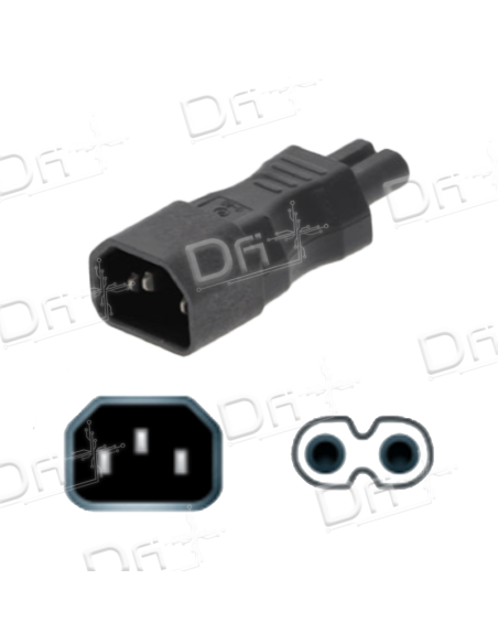 Adaptateur C14 - C7 Noir - AC14C7N - dfiplus