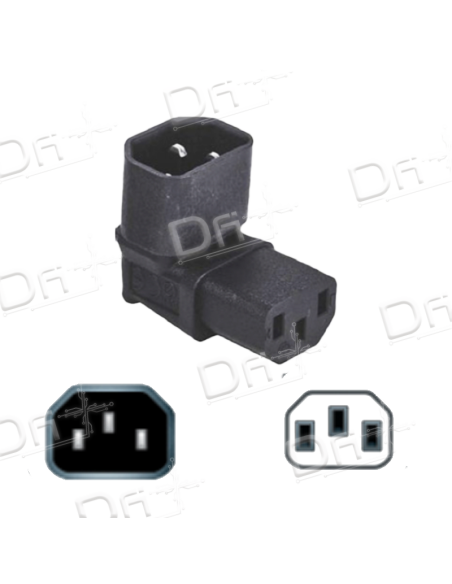 Adaptateur Coudé C14 - C13 Noir - ACC14C13N - dfiplus Adaptateur Coudé C14 - C13 Noir - ACC14C13N - dfiplus