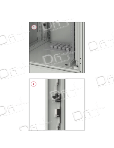 Baie Réseau Vitrée IP55 19" 26U 600x600 - BRV552666 - dfiplus