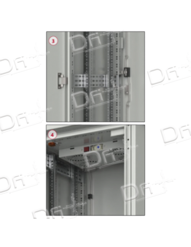 Baie Réseau Vitrée IP55 19" 26U 800x800 - BRV552688 - dfiplus