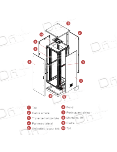 Baie Réseau IP55 19" 42U 800x1000 - BR554281 - dfiplus 2