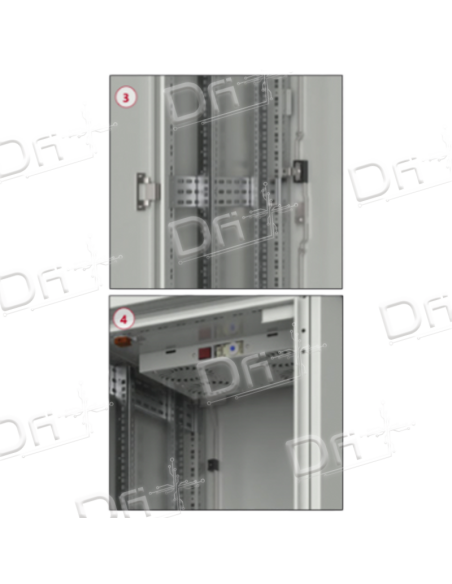 Baie Réseau Vitrée IP55 19" 42U 800x800 - BRV554288 - dfiplus