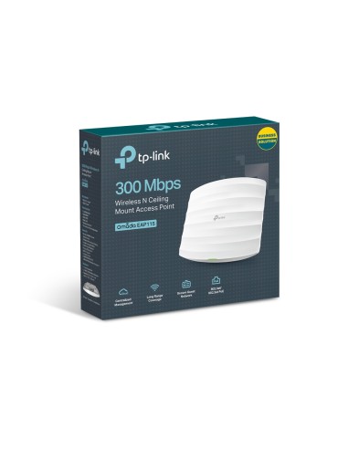 TP-Link EAP115 Wi-Fi 4 N 300 Mbps PoE Ceiling...