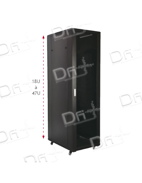 Baie Réseau 19" 47U 800x1000 AV Vitrée - AR Pleine - BR4781 - dfiplus Baie Réseau 19" 47U 800x1000 AV Vitrée - AR Pleine - BR4781 - dfiplus