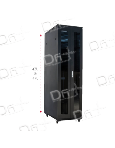 Baie Serveur 19" 42U 800x1200 Saloon Vitrée - BS42812SV - dfiplus