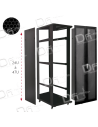Baie Serveur 19" 47U 600x1000 AV&AR Ajourées KIT - BS4761SAK - dfiplus