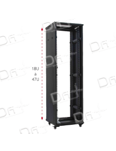 Baie Réseau 19" 47U 800x1000 Sans Porte AV&AR - BR478100P - dfiplus