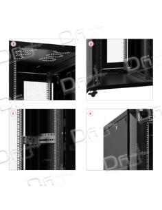 Baie 19" 42U 1000x1000 AV&AR Ajourées - B4211SA - dfiplus 2