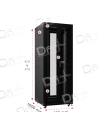 Baie 19" 47U 1000x1000 AV&AR Ajourées - B4711SA - dfiplus