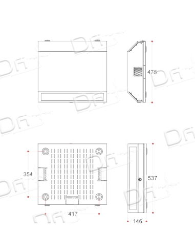 Coffret Vertical Mural 8U