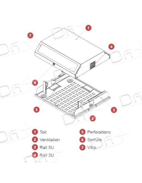 Coffret Vertical Mural 8U - CVM8U - dfiplus Coffret Vertical Mural 8U - CVM8U - dfiplus