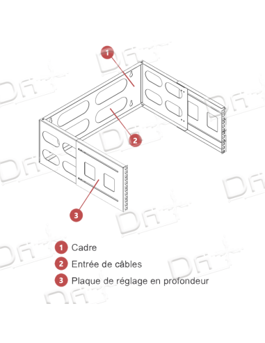 Support Vertical mural 4U Pliable - SVM4UP