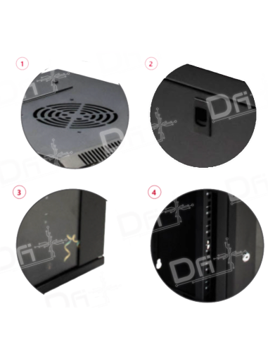 Coffret 10 Pouces 9U Profondeur 300mm Noir - COF9U10P - dfiplus