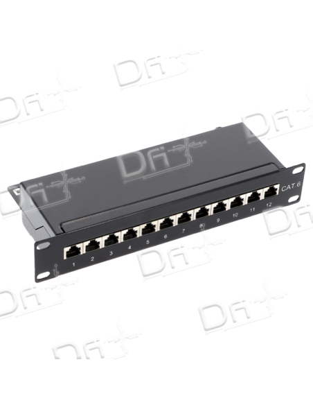 Panneau 10" 1U 12 Ports CAT6 S-FTP - PA10112C6 - dfiplus Panneau 10" 1U 12 Ports CAT6 S-FTP - PA10112C6 - dfiplus