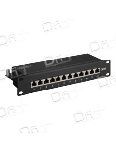 Panneau 10" 1U 12 Ports CAT6A S-FTP - PA10112C6A - dfiplus