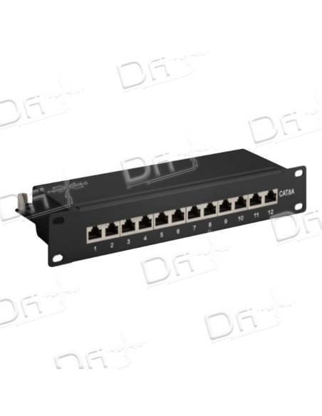 Panneau 10" 1U 12 Ports CAT6A S-FTP - PA10112C6A - dfiplus Panneau 10" 1U 12 Ports CAT6A S-FTP - PA10112C6A - dfiplus