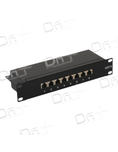 Panneau 10" 1U 8 Ports CAT6 S-FTP - PA1018C6 - dfiplus