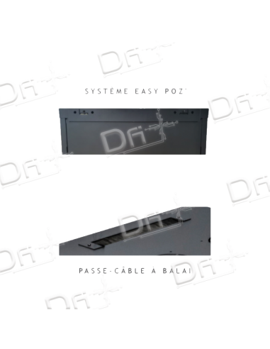 Coffret 19" 6U 600x450 Easy Poz Vitrée - C196645M - dfiplus