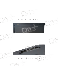 Coffret 19" 12U 600x600 Easy Poz Vitrée & Roulettes - C191266MR - dfiplus 2